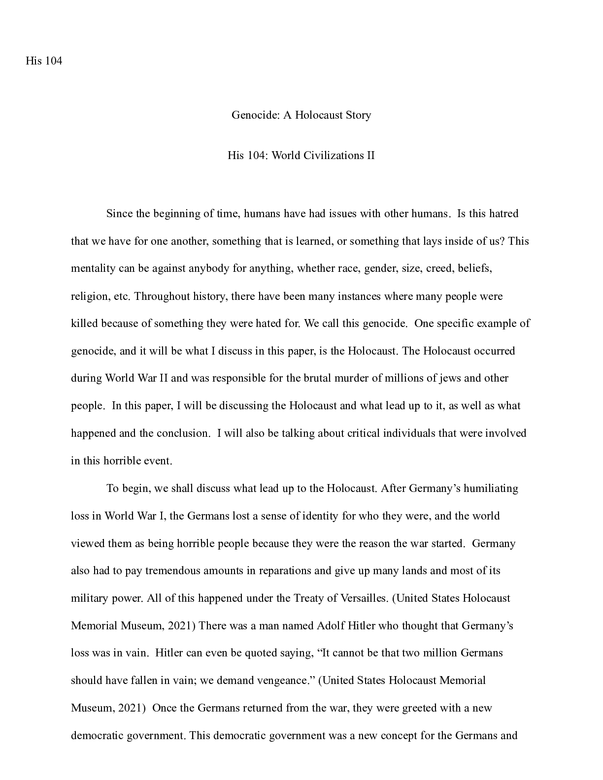 Preview image of Genocide   A Holocaust Story.docx(1) document